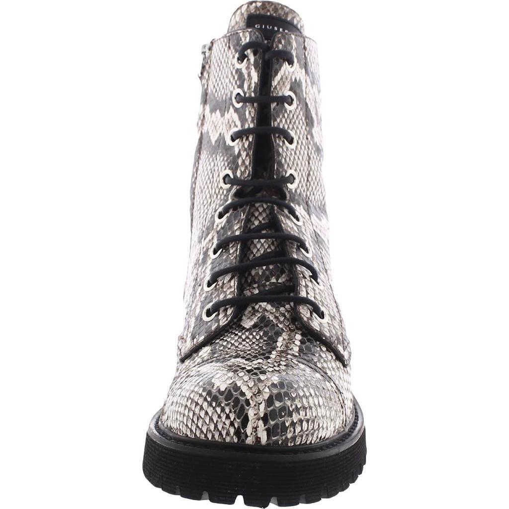 商品Giuseppe Zanotti|Giuseppe Zanotti Womens Maskenada Leather Zip Up Combat & Lace-up Boots,价格¥5151,第5张图片详细描述