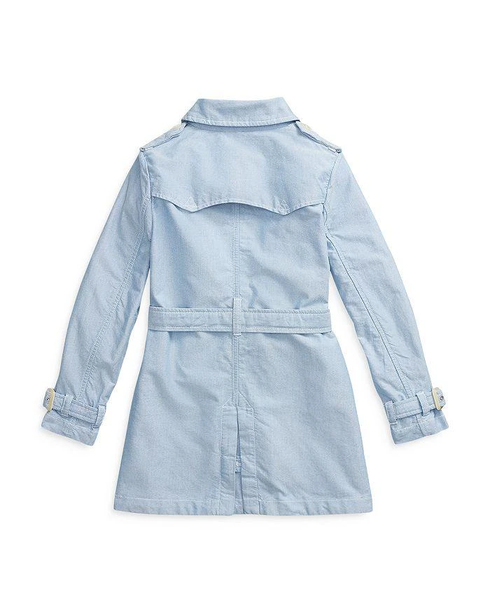 商品Ralph Lauren|Girls' Cotton Oxford Trench Coat - Big Kid,价格¥506,第2张图片详细描述