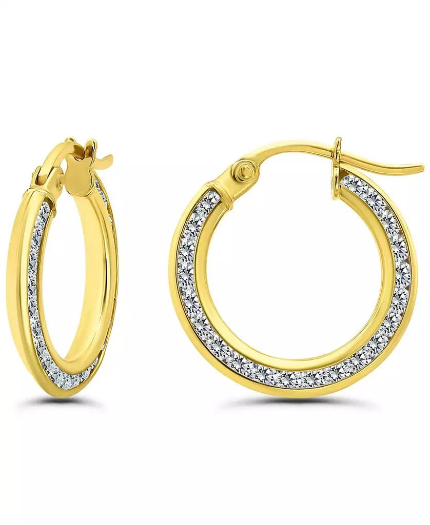商品Giani Bernini|Cubic Zirconia Hoop Earrings (2 ct. t.w.) in 18K Gold Over Sterling Silver, Macy's Exclusive,价格¥442,第2张图片详细描述