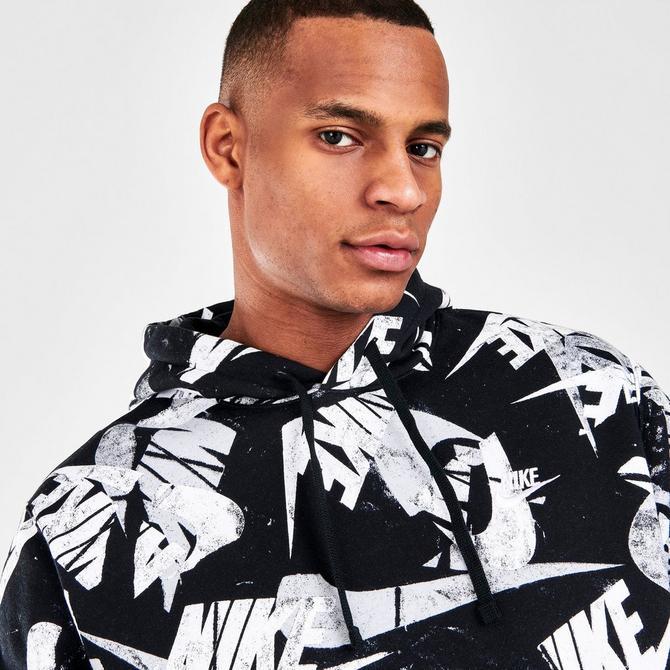 Men's Nike Sportswear Sport Essentials+ All-Over Print Pullover Hoodie商品第5张图片规格展示
