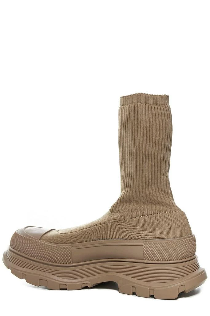 商品Alexander McQueen|Alexander McQueen Tread Slick Logo Intarsia Boots,价格¥3966,第3张图片详细描述