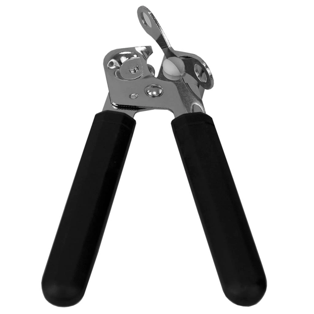 商品Home Basics|Home Basics Stainless Steel Manual Handheld Can Opener with Long Smooth Grip Rubber Handles, Black,价格¥103,第3张图片详细描述