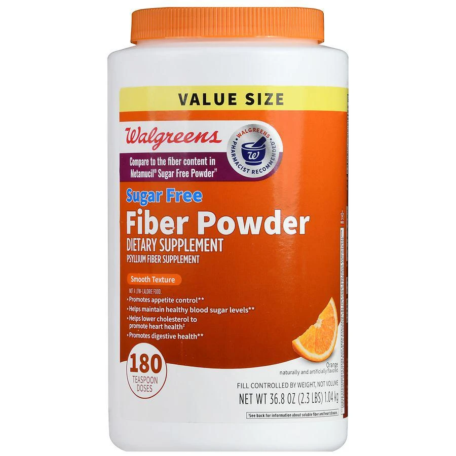 商品Walgreens|Sugar Free Fiber Powder Orange,价格¥274,第2张图片详细描述