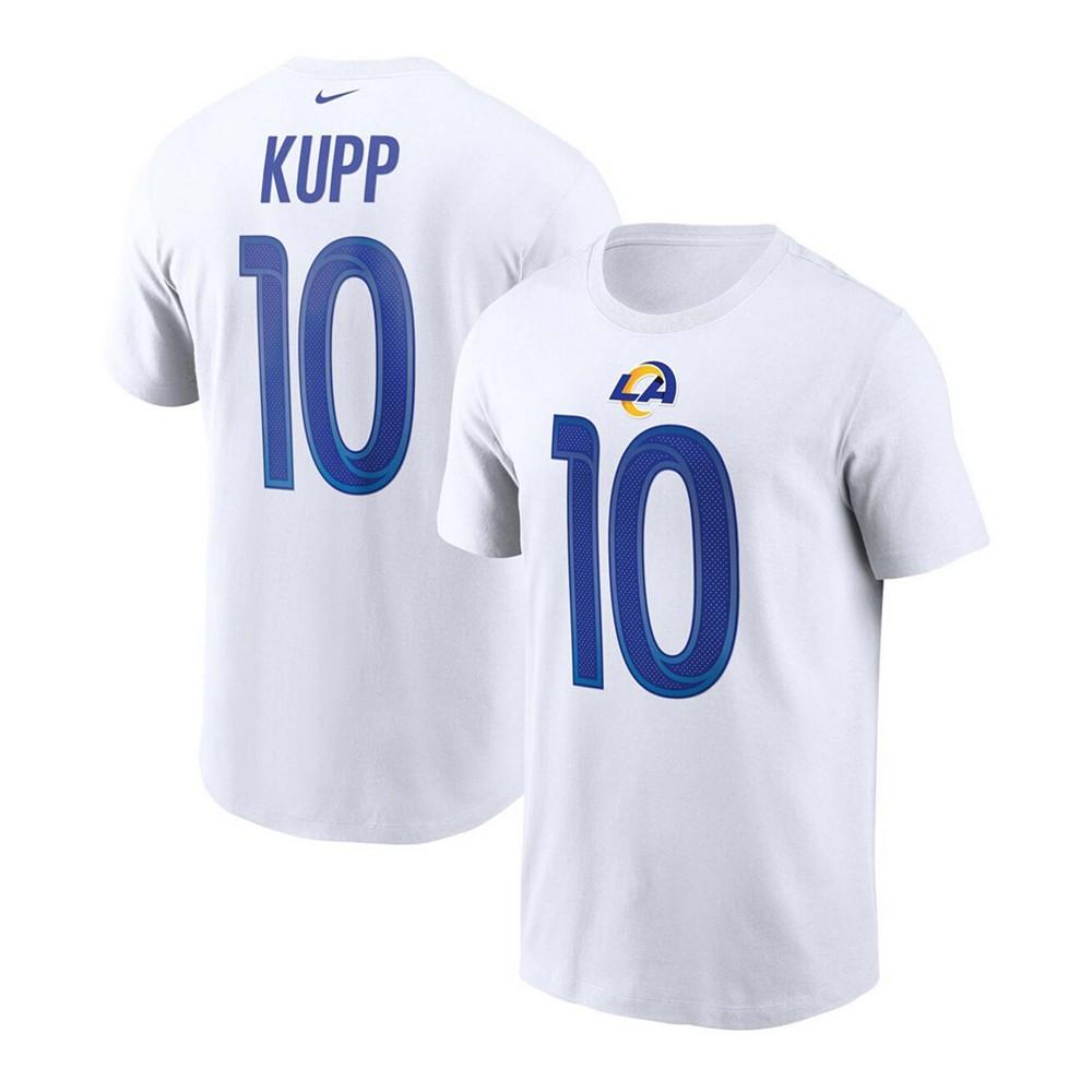 Men's Cooper Kupp White Los Angeles Rams Name and Number T-shirt商品第1张图片规格展示