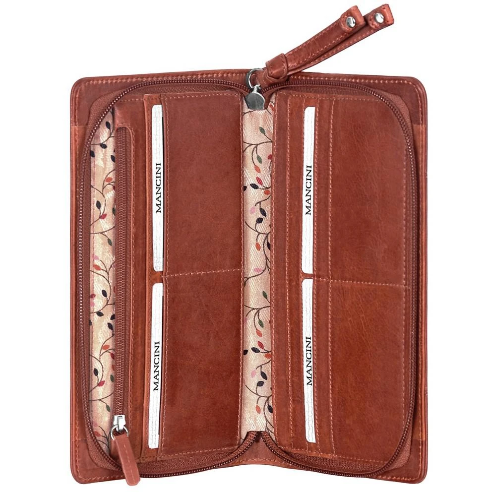 Casablanca Collection RFID Secure Ladies Zippered Clutch Wallet 商品