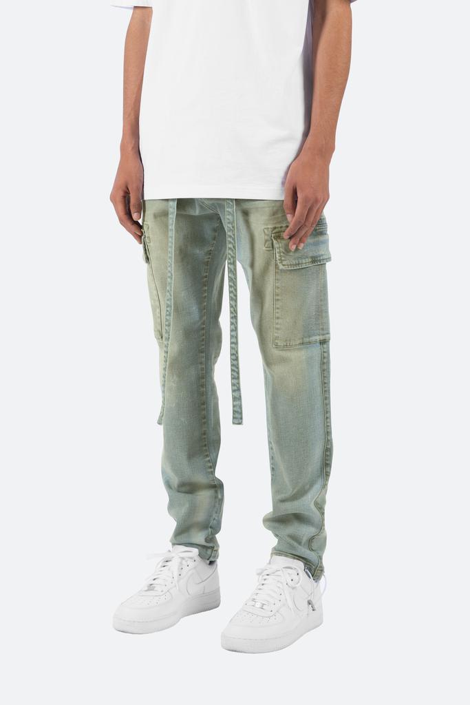 商品MNML|Denim Cargo Pants - Blue牛仔裤,价格¥255,第5张图片详细描述
