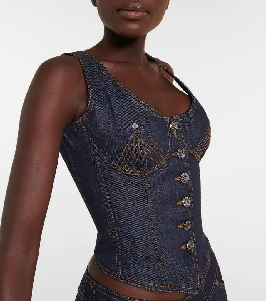 商品Jean Paul Gaultier|Topstitched denim bustier,价格¥4377,第4张图片详细描述