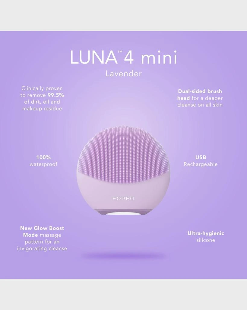 商品Foreo|Luna 4 Mini Deep Cleansing Dual-Sided Facial Cleansing Massager,价格¥1536,第5张图片详细描述