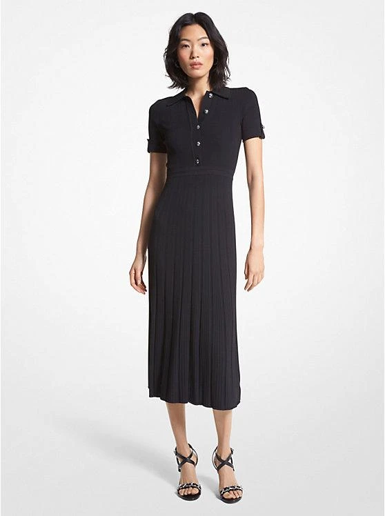 商品Michael Kors|Ribbed Stretch Knit Polo Dress,价格¥600,第1张图片