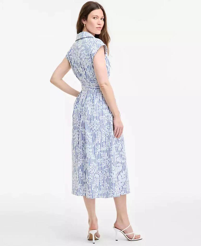 商品Kensie|Women's Striped Floral-Embroidered Midi Dress,价格¥1097,第5张图片详细描述