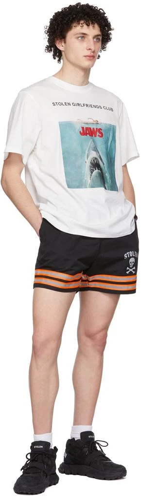 商品Stolen Girlfriends Club|白色 Universal Pictures 联名 Jaws Poster T 恤,价格¥1149,第4张图片详细描述