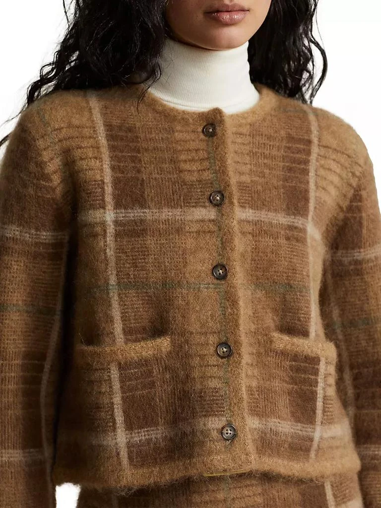 Plaid Alpaca-Blend Cardigan 商品