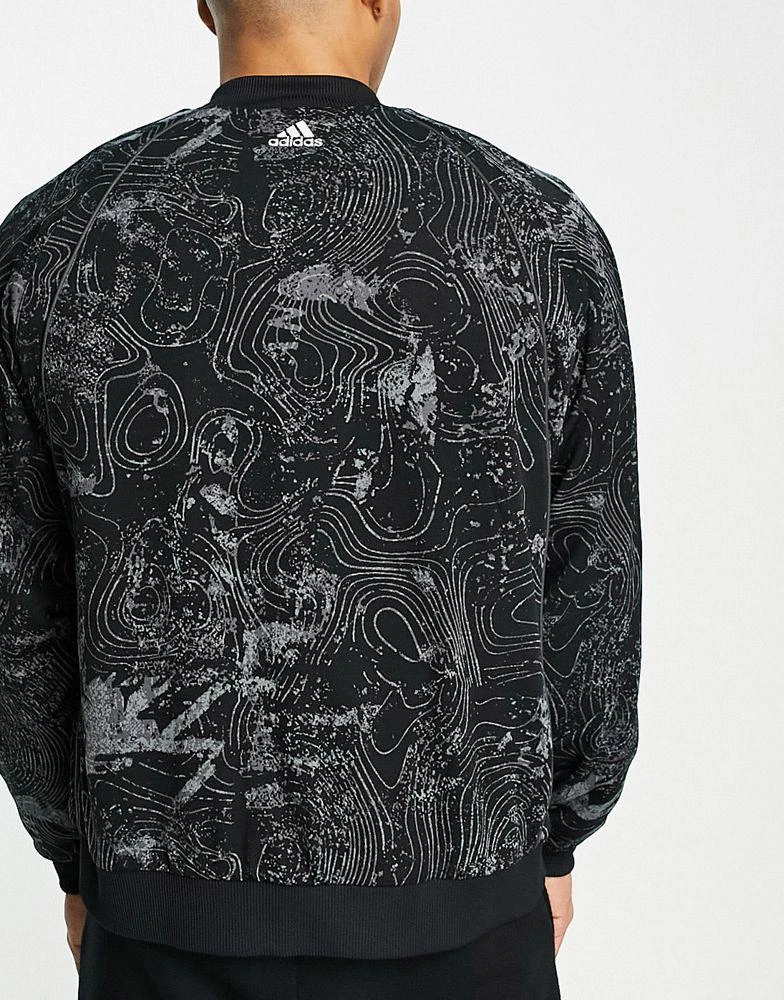 商品Adidas|adidas Basketball x Harden bomber jacket in black,价格¥522,第2张图片详细描述