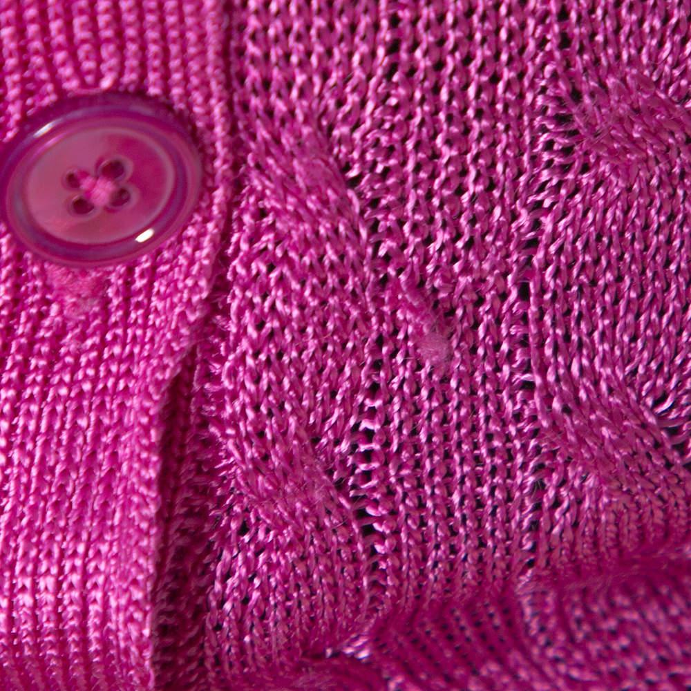 Ralph Lauren Pink Knit Button Front Cardigan M商品第5张图片规格展示