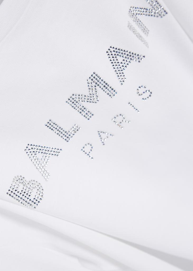 商品Balmain|KIDS White logo cotton top (12-14 years),价格¥816,第4张图片详细描述