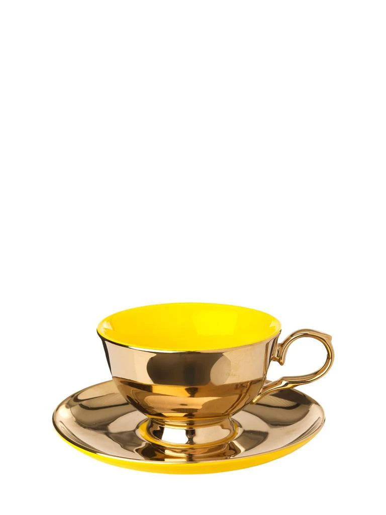 商品POLSPOTTEN|Set Of 4 Legacy Gold Tea Cups & Saucers,价格¥1299,第4张图片详细描述