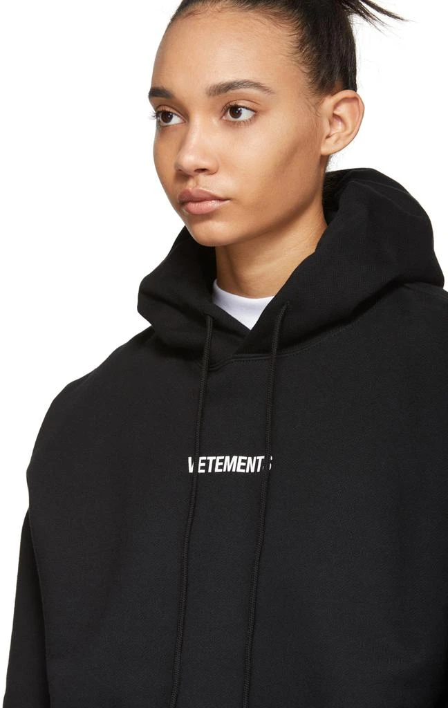 商品Vetements|Black Logo Hoodie,价格¥2775,第4张图片详细描述