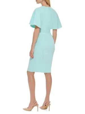 商品Calvin Klein|Flutter Sleeve Sheath Dress,价格¥401,第2张图片详细描述