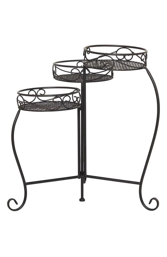 商品SONOMA SAGE HOME|Black Metal Indoor Outdoor 3 Tier Scroll Plantstand,价格¥478,第2张图片详细描述