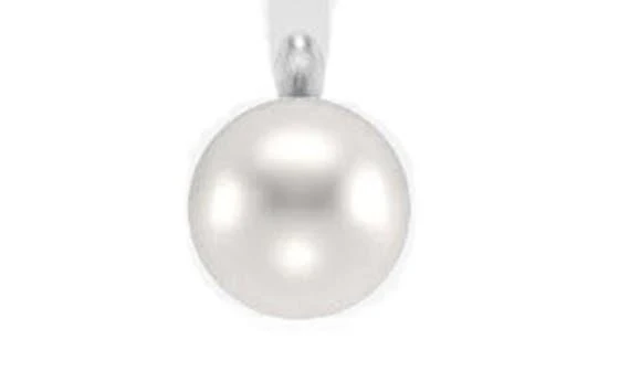 商品Badgley Mischka|14K White Gold Lab Grown Diamond & 7-8mm Freshwater Pearl Pendant Necklace,价格¥1751,第2张图片详细描述