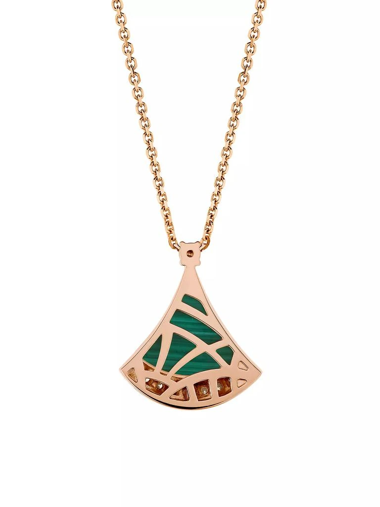 商品BVLGARI|Divas' Dream 18K Rose Gold, Malachite & 0.13 TCW Diamond Pendant Necklace,价格¥28810,第4张图片详细描述