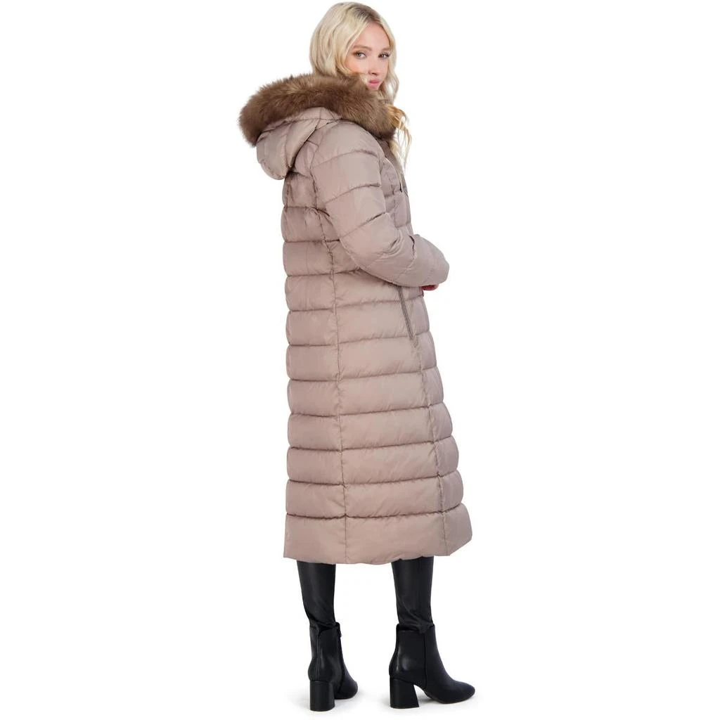 Tahari Nellie Long Coat for Women-Insulated Jacket with Removable Faux Fur Trim 商品