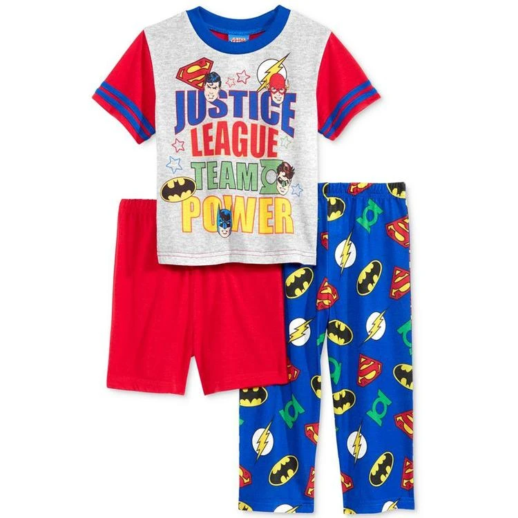 商品DC Comics|幼儿Justice League 3-Pc. Team Power Pajama Set, Toddler Boys (2T-5T),价格¥72,第2张图片详细描述