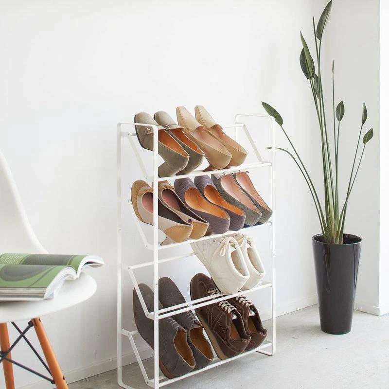 商品Yamazaki Home|Slim Shoe Rack (31" H) Steel,价格¥614,第1张图片