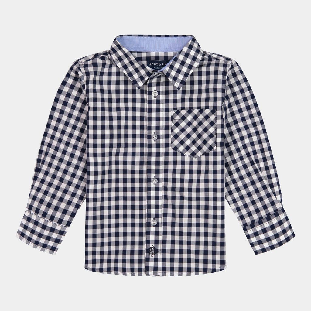 Boys Gingham Button Down Shirt商品第1张图片规格展示