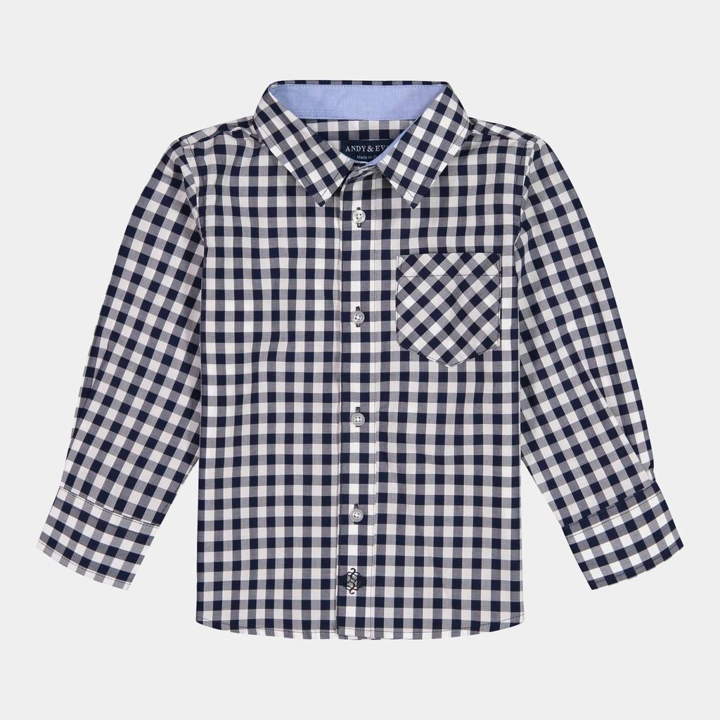 商品Andy & Evan|Boys Gingham Button Down Shirt,价格¥77,第1张图片