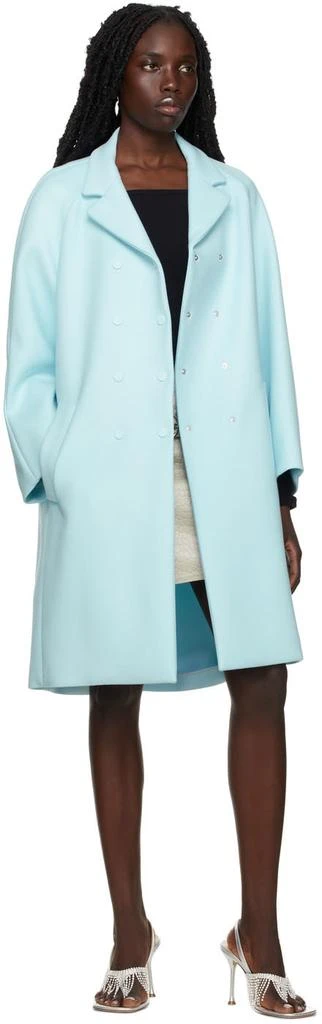 商品Max Mara|Blue Tiberio Coat,价格¥13786,第4张图片详细描述