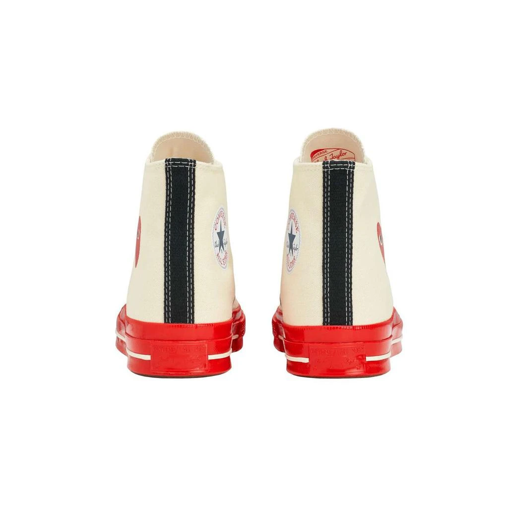 商品Comme des Garcons|COMME DES GARÇONS PLAY CONVERSE CHUCK 70 RED SOLE HIGH CREAM,价格¥1480,第5张图片详细描述