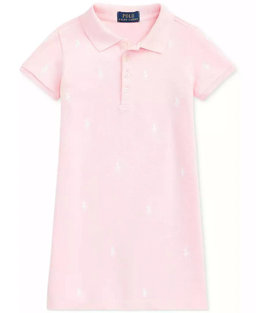 商品Ralph Lauren|Toddler & Little Girls Polo Pony Cotton Mesh Polo Dress,价格¥292,第1张图片