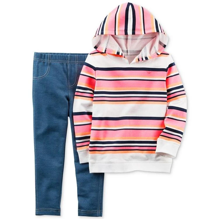 商品Carter's|2-Pc. Striped Hoodie & Jeggings Set, Baby Girls (0-24 months),价格¥58,第2张图片详细描述