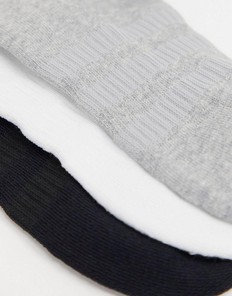 adidas Running 3 pack cushioned crew socks in multi商品第3张图片规格展示