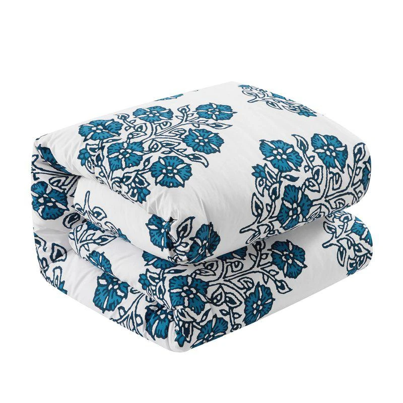 商品Chic Home Design|Riley 4 Piece Comforter Set Large Scale Floral Medallion Print Design Bedding QUEEN,价格¥733,第2张图片详细描述