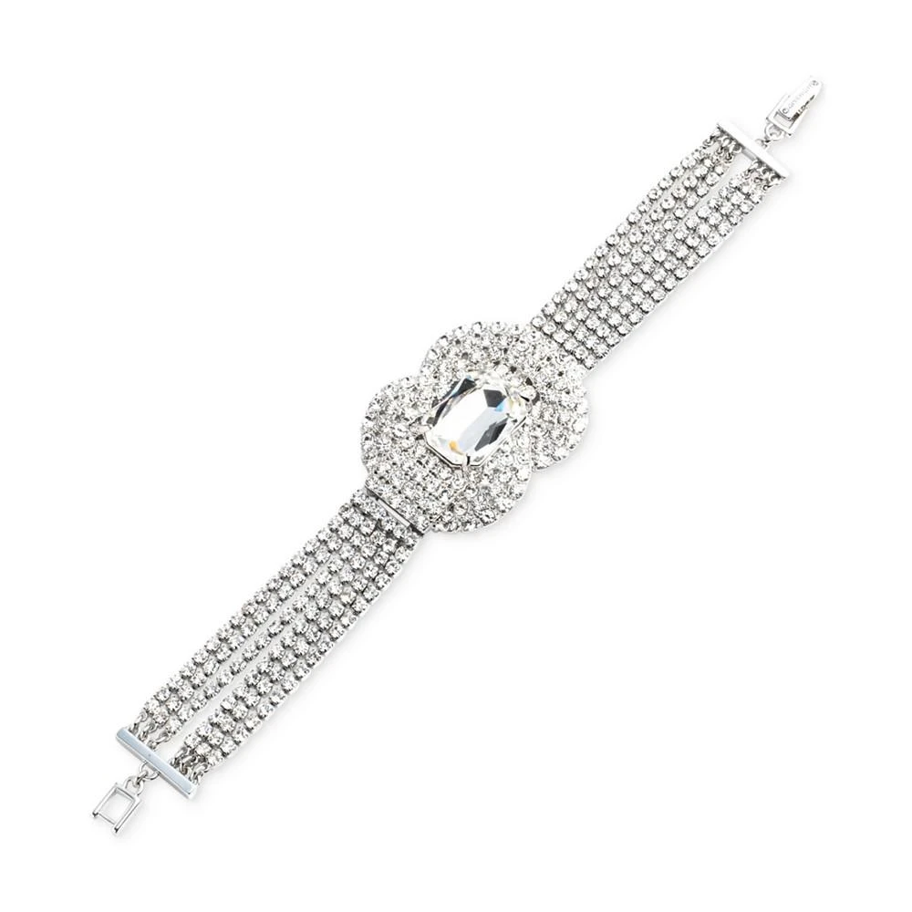 商品Givenchy|Silver-Tone Crystal Multi-Row Statement Flex Bracelet,价格¥842,第1张图片