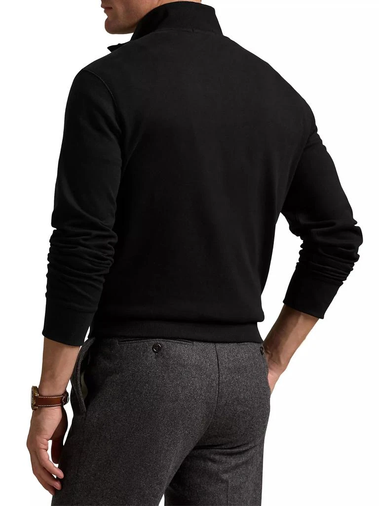 商品Ralph Lauren|Cotton Long-Sleeve Quarter-Zip Sweater,价格¥522,第3张图片详细描述