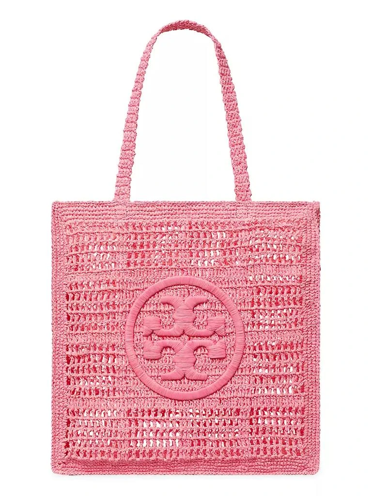 商品Tory Burch|Ella Raffia Crochet Floral Tote,价格¥854,第1张图片