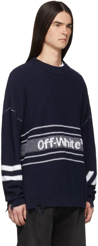 商品Off-White|Navy Logo Sweater,价格¥3256,第2张图片详细描述
