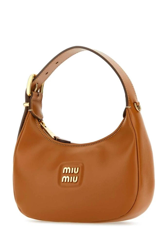 商品Miu Miu|Miu Miu Logo Plaque Zipped Shoulder Bag,价格¥12288,第3张图片详细描述