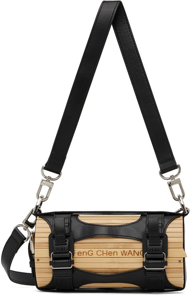 商品Feng Chen Wang|Beige & Black Large Bamboo Bag,价格¥2001,第1张图片