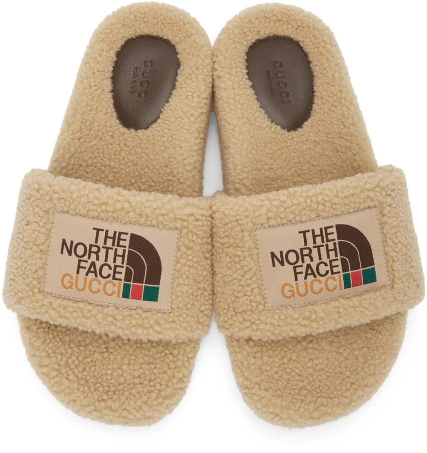商品Gucci|驼色 The North Face 联名 Sideline 拖鞋,价格¥8643,第5张图片详细描述