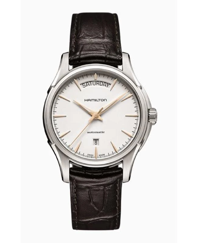 商品Hamilton|Hamilton Jazzmaster Day Date Auto White Dial Leather Strap Men's Watch H32505511,价格¥5535,第1张图片