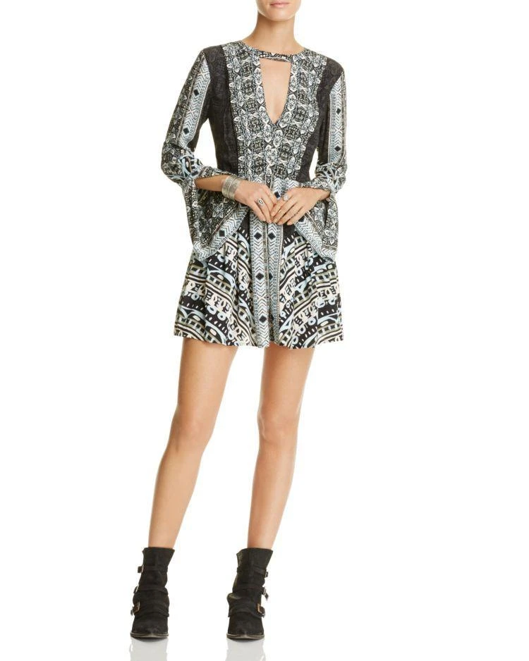 商品Free People|Free People Tegan Border-Print Mini Dress,价格¥291,第1张图片