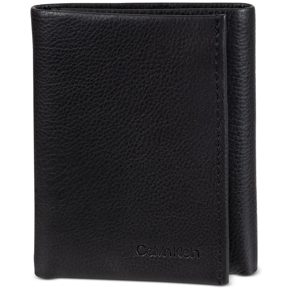 商品Calvin Klein|Men's Soft Milled Trifold Wallet,价格¥371,第1张图片