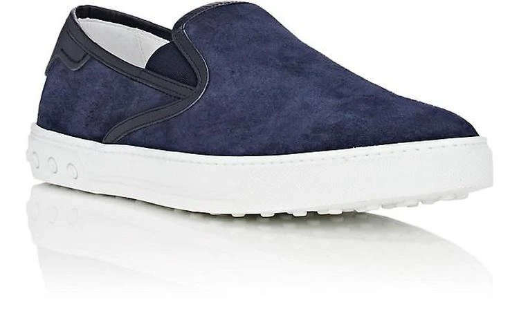 商品Tod's|Leather-Trimmed Suede Sneakers,价格¥983,第2张图片详细描述