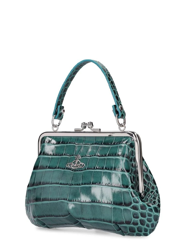 商品Vivienne Westwood|Granny Frame Croc Embossed Leather Bag,价格¥2964,第3张图片详细描述
