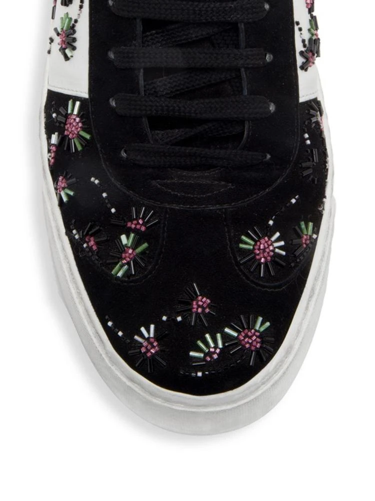 商品Valentino|Fly Crew Beaded Suede Sneakers,价格¥4126,第3张图片详细描述