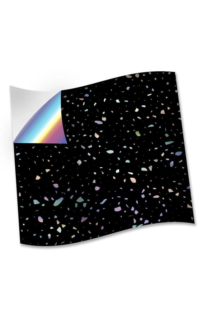 商品WALPLUS|Terrazzo Holographic Glitter Black Wall Tile Sticker 24-Piece Set,价格¥196,第3张图片详细描述